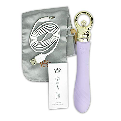 Zalo Courage Pre-Heating G-Spot Massager Push Button Control And Wireless Sex Toy With 8 Vibration Modes | Usb Rechargeable Battery | 1-Year Warranty | Fantasy Violet