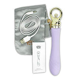 Zalo Courage Pre-Heating G-Spot Massager Push Button Control And Wireless Sex Toy With 8 Vibration Modes | Usb Rechargeable Battery | 1-Year Warranty | Fantasy Violet