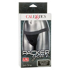 Calexotics Packer Gear Black Jock Strap Harness - Adult Sex Toy Strap On Dong Packer Probes For Couples - L / Xl