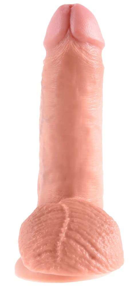 Pipedream King Cock with Balls, Flesh, 7 Inch