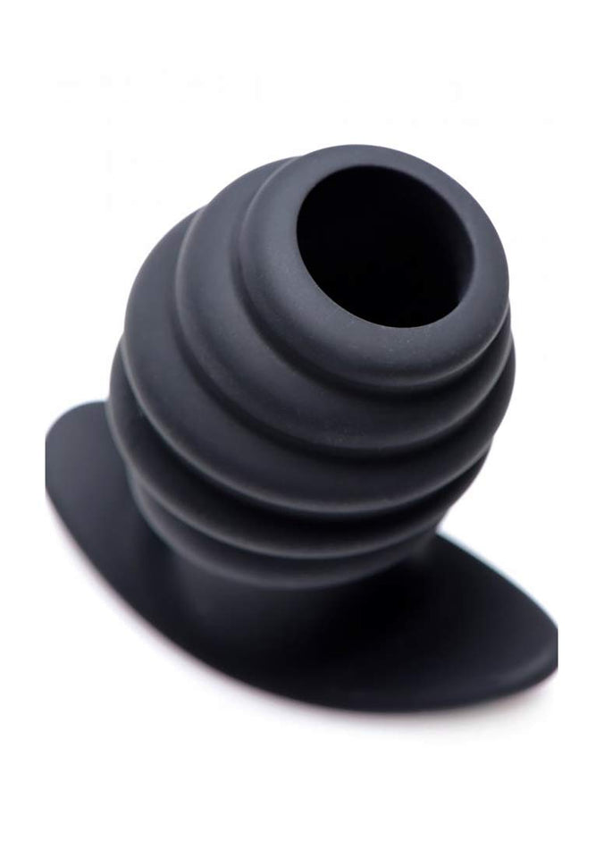 Master Series Hive Ass Tunnel Silicone Ribbed Hollow Anal Plug, Medium Medium (Pack Of 1)