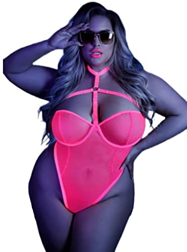 Glow All Nighter Harnessed  Bodysuit Os