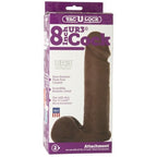 Doc Johnson Vac-U-Lock - The Realistic Cock - ULTRASKYN - 8 Inch - F-Machine and Vac-U-Lock Harness Compatible Dildo - Chocolate