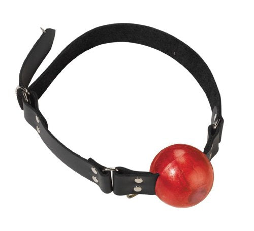 2" Red Ball Gag W/D Rings