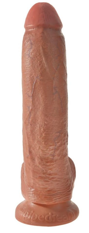 King Cock 9In Cock With Balls - Tan