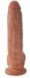 King Cock 9In Cock With Balls - Tan
