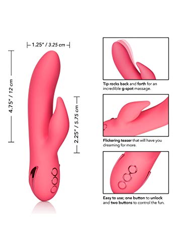 Calexotics California Dreaming San Francisco Sweetheart - Silicone Rabbit Vibrator - Waterproof G Spot Sex Toys For Couples - 10 Vibration Function Massager - Pink