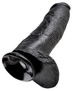 King Cock 12 Inch Cock With Balls - Black