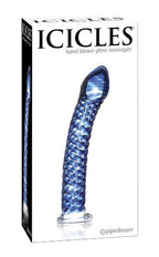 Icicles No. 29 G Spot Glass Dong 7 Inch Blue