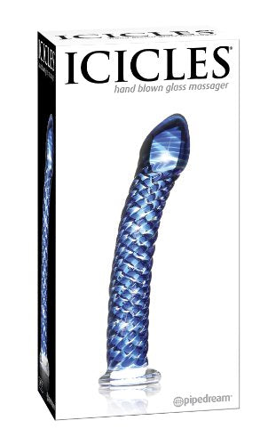 Icicles No. 29 G Spot Glass Dong 7 Inch Blue