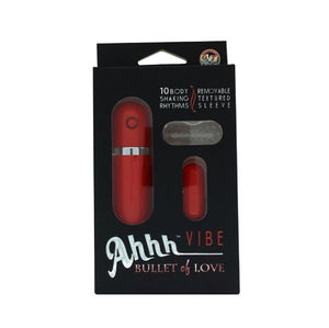 Ahhh Vibe Bullet Of Love Remote Control Bullet, Red