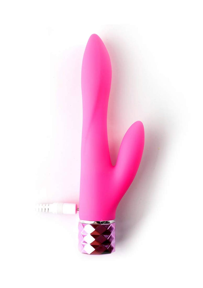 Victoria Rechargeable Silicone Dual Vibe Neon Pink
