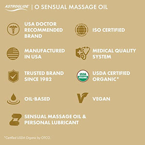 Astroglide O Organic, Essential Oil Based Personal Lubricant And Massage Oil, 4 Oz.