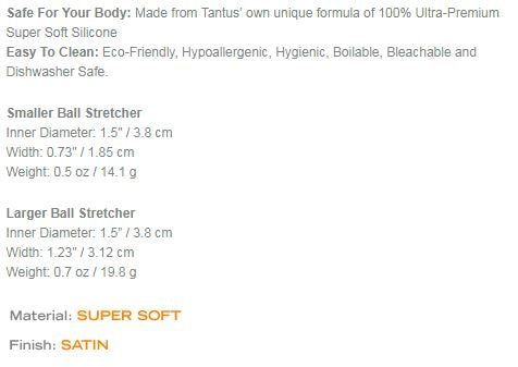Tantus Ball Stretcher Kit - Crimson