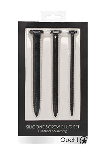 Ouch Urethral Snding Silscrwplgset Blk