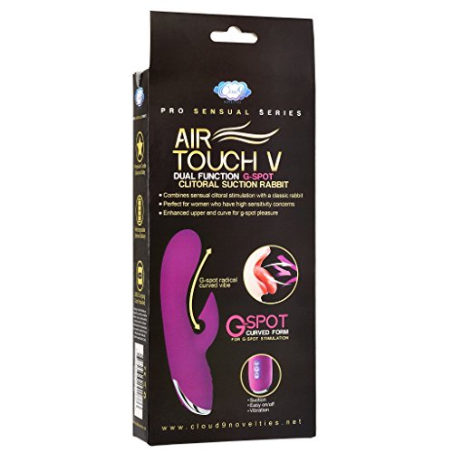 Cloud 9 Novelties Pro Sensual Air Touch V G Spot Dual Function Clitoral Suction Rabbit, 1 Ounce
