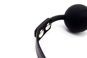 Bondage Toys Open Mouth Silicone Ball Gag for Sex, BDSM Bondage Restraints Sex Gag Muzzles (Black-2)