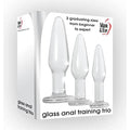 Adam & Eve Glass Anal Plugs, Set Of 3 | Hypoallergenic, Non-Porous Butt Plugs Made From Durable Tempered Borosilicate Glass