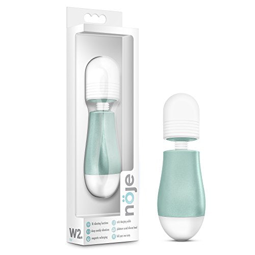 Blush Noje W2 - Usb Rechargeable Micro Wand Waterproof Massager 10 Function Clit Vibrator For Women - Sage Green