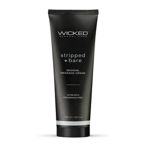 Wicked Massage Cream Stripped + Bare Unscented 4 Oz