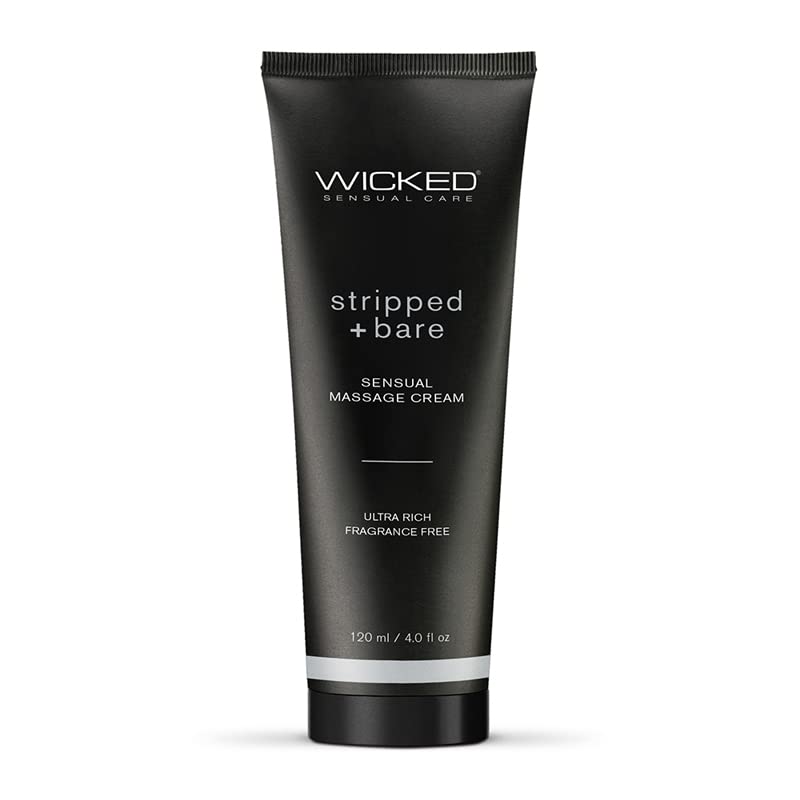 Wicked Massage Cream Stripped + Bare Unscented 4 Oz