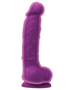 Colours Dual Density 5 Inches Realistic Dildo Balls & Suction Cup (Purple)