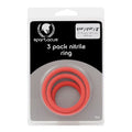 Spartacus Nitrile Cock Ring Set, Red