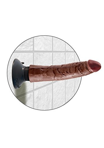Pipedream Products King Cock 7 Inch Vibrating Cock Brown