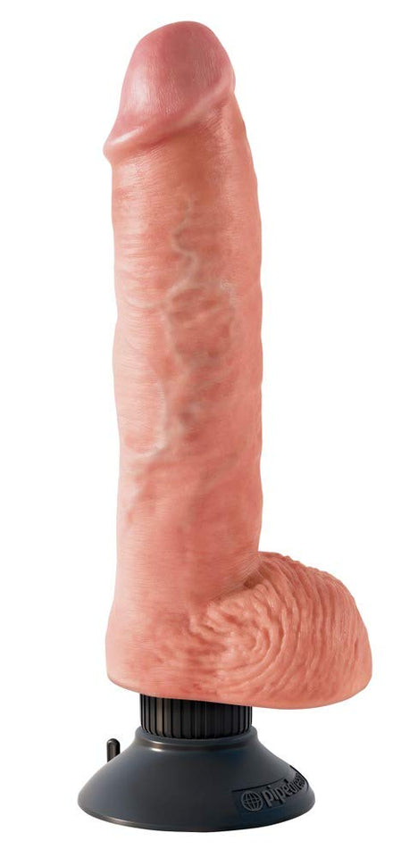 King Cock 10In Vibrating Cock W/Balls Fl