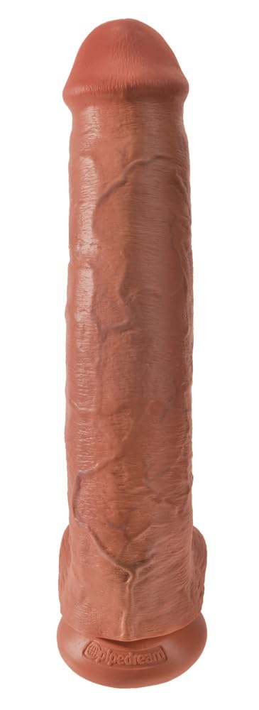 Pipedream Products King Cock Life Like Cock With Balls And Suction Mount Base, Tan, 15 Inch