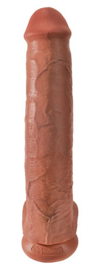 Pipedream Products King Cock Life Like Cock With Balls And Suction Mount Base, Tan, 15 Inch