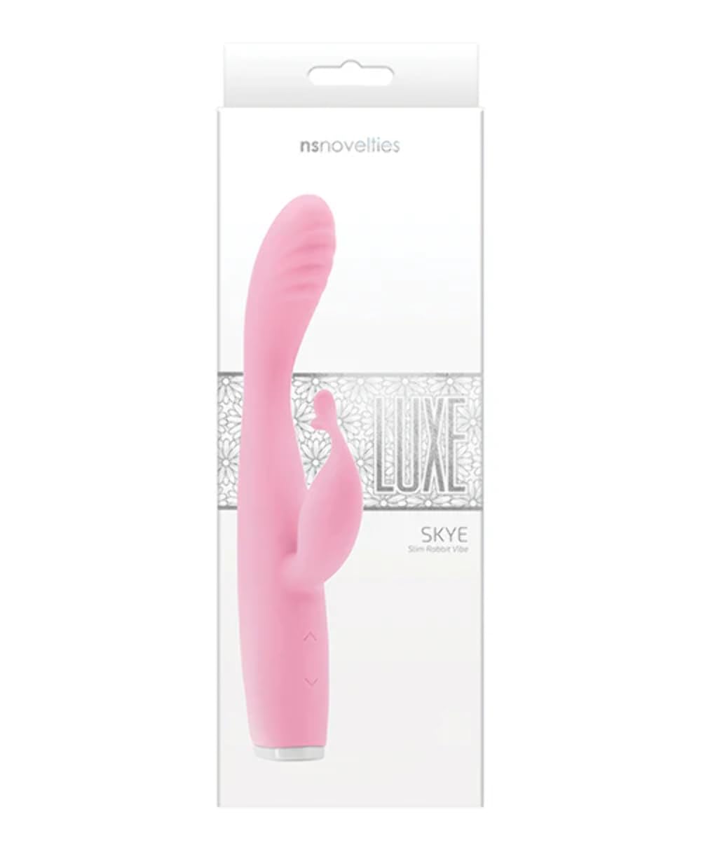 NS Novelties - Luxe Skye Silicone Rechargeable Slim Rabbit Vibrator - Pink
