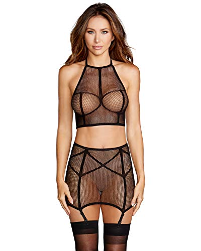 Dg Seamless Fishnet 2 Piece Set Blk Os