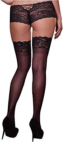 Dg Thigh Highs W/ Silicone Top Blk Q