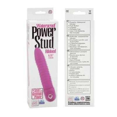 California Exotic Novelties Waterproof Power Stud Ribbed - Pink