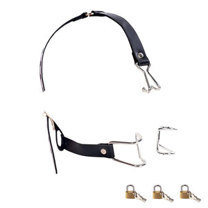 Hook Claw Mouth Spreader & Nose Hook, Open Mouth Gag for Sex Fetish Restraints SM Adjustable Slave Harness Sex Toy for Men and W