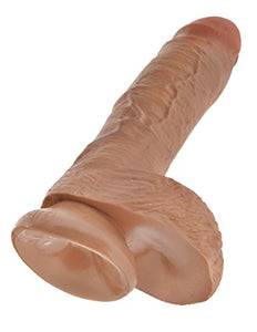 Pipedream Products King Cock 8 Inch Cock With Balls Tan Dildo