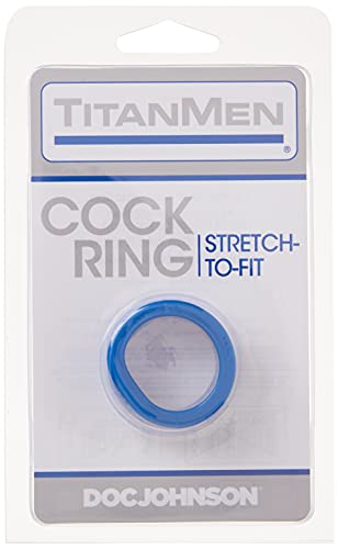 Doc Johnson Titanmen - Cock Ring - Stretch-To-Fit - Makes Your Penis Firmer, Harder, And More Engorged - Made Of Body-Safe Tpr -