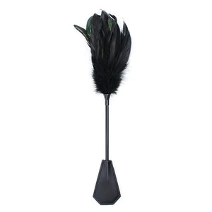 Bed Geek Play:Tease Bed Geek Feather Tickler Erotic Teasing Tool Lightweight 2 in 1 BDSM Spanking Adult Sex Toy 33cm Black
