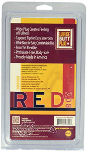 Doc Johnson Red Boy - Large Butt Plug - 5.2 In. Long And 2.2 In. Wide - Prostate Stimulating Anal Toy - For Intermediate To Advanced Anal Players - Designed To Provide A Full Feeling