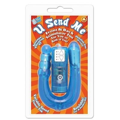 Golden Triangle U Send Me Dual Vibrator, Blue