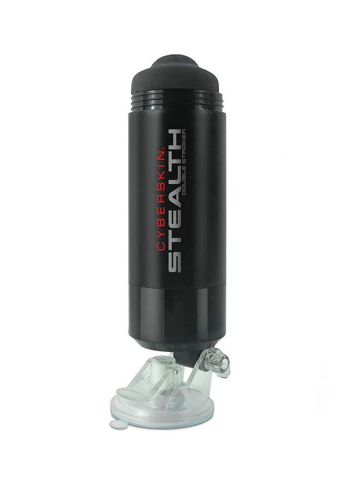 (Wd) Cyberskin Stealth Double Stroker Mouth & Ass Black