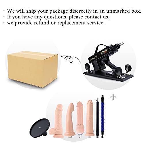 Auxfun Sex Machine Device For Women Auto Thruting Love Machne Dildo Hismith 3.5''Suction Cup Adapter With 3 Xlr Connector Attahcments Hands-Free Machine Lifelike Dildo
