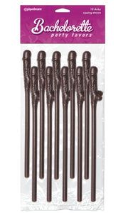 Bp Pecker Straws Brown (10Pcs)