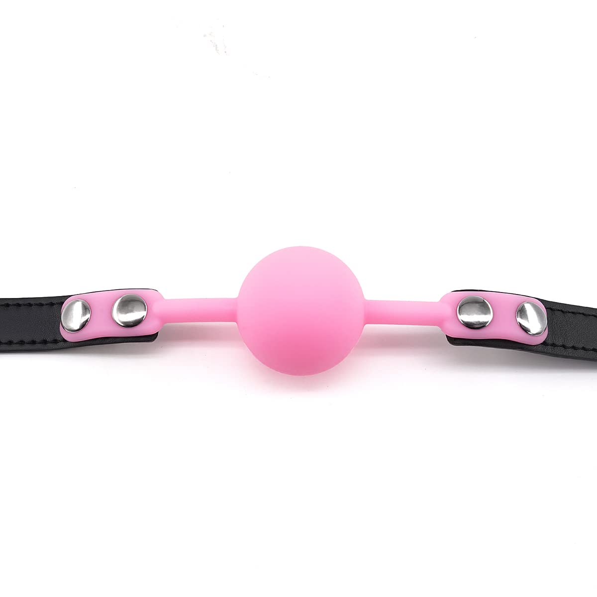 CLROY Pink Silicone Sex Ball Gags for Bondage Restraints, Open Mouth SM Ball Gag for Sex, BDSM Toys Bondage Gag Muzzles (Color-6