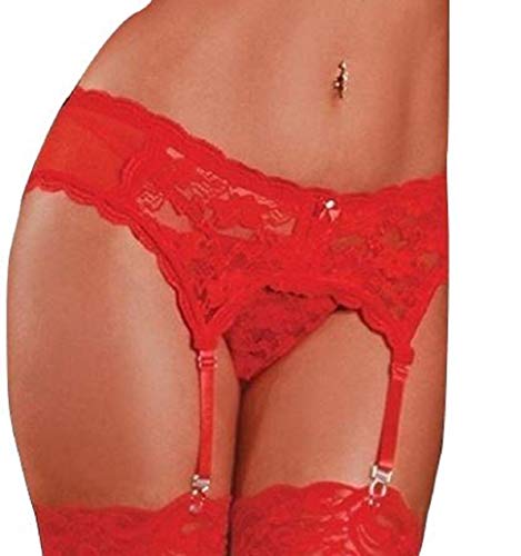 Ms Essentials Garter Belt Red 1Sz