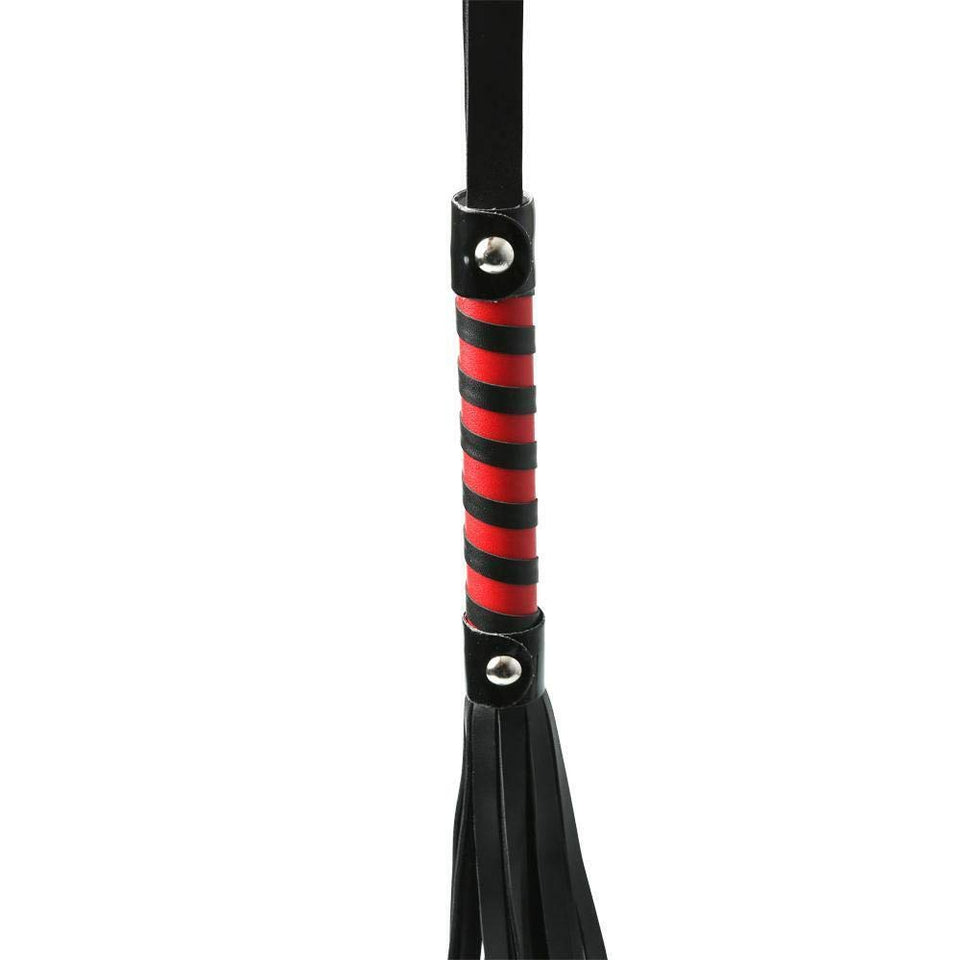 Sportsheets International S&M Red And Black Stripe Flogger