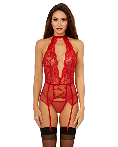 Dg Merriwidow And G-String Set Rouge Os