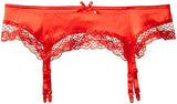 Elegant Moments - Satin Garter Belt - Red - One Size