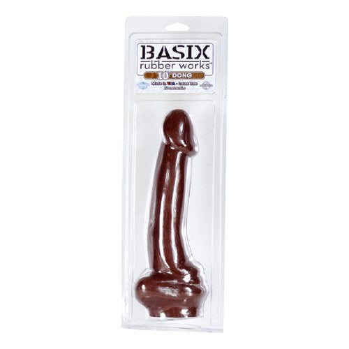 Basix Rubber Works 10-Inch Dong Brown